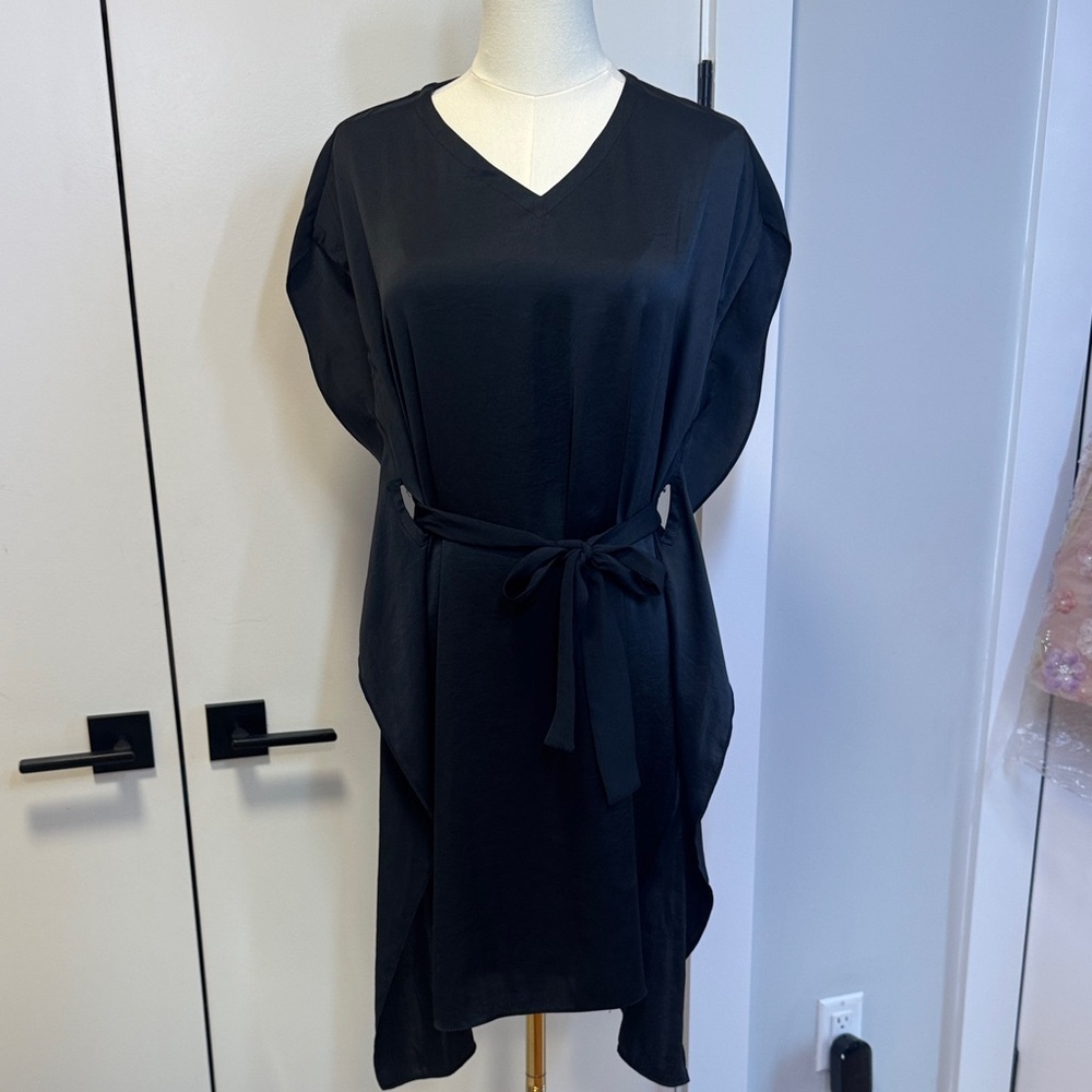 All Saints Black Midi Dress